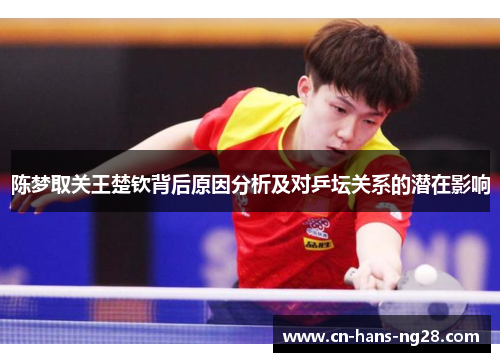 陈梦取关王楚钦背后原因分析及对乒坛关系的潜在影响 陈梦取关王楚钦背后原因分析及对乒坛关系的潜在影响
